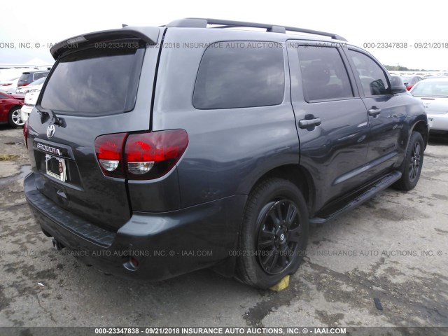 5TDZY5G19JS071143 - 2018 TOYOTA SEQUOIA SR5/TRD SPORT GRAY photo 4