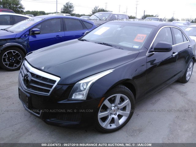 1G6AA5RA0E0101124 - 2014 CADILLAC ATS BLACK photo 2