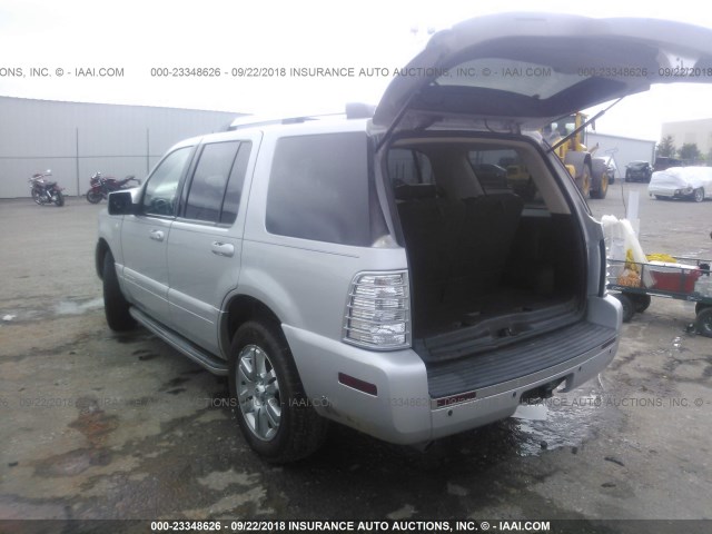 4M2EN4JE2AUJ02459 - 2010 MERCURY MOUNTAINEER PREMIER SILVER photo 3