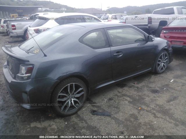 JTKJF5C71E3069478 - 2014 TOYOTA SCION TC GRAY photo 4