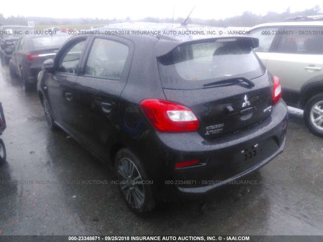 ML32A5HJ1JH004354 - 2018 MITSUBISHI MIRAGE GT BLACK photo 3