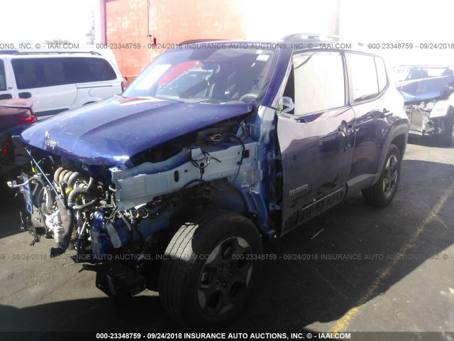 ZACCJBAT4GPE10125 - 2016 JEEP RENEGADE SPORT BLUE photo 2