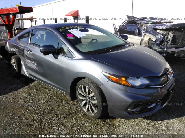 2HGFG3B01EH526775 - 2014 HONDA CIVIC EXL SILVER photo 1