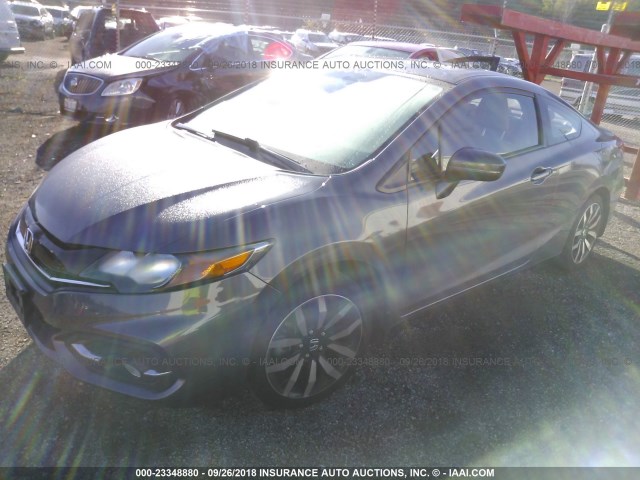 2HGFG3B01EH526775 - 2014 HONDA CIVIC EXL SILVER photo 2