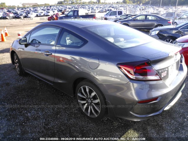 2HGFG3B01EH526775 - 2014 HONDA CIVIC EXL SILVER photo 3