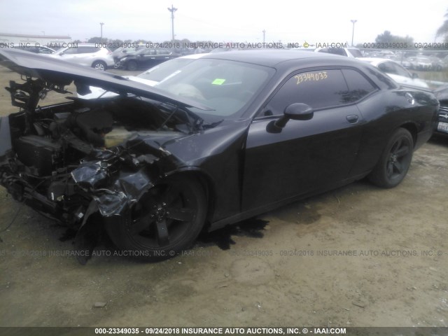 2C3CDYAG9EH208526 - 2014 DODGE CHALLENGER SXT BLACK photo 2