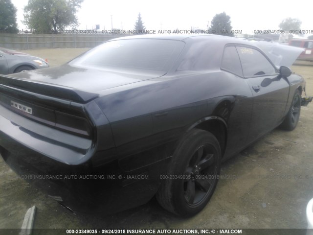 2C3CDYAG9EH208526 - 2014 DODGE CHALLENGER SXT BLACK photo 4