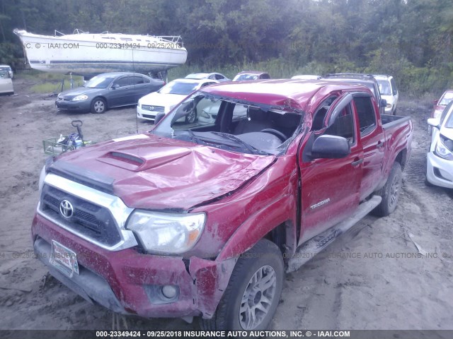 5TFJU4GN9DX037059 - 2013 TOYOTA TACOMA DOUBLE CAB PRERUNNER RED photo 6