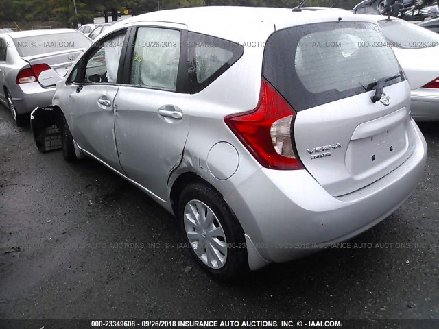 3N1CE2CP8EL380253 - 2014 NISSAN VERSA NOTE S/S PLUS/SV/SL SILVER photo 3