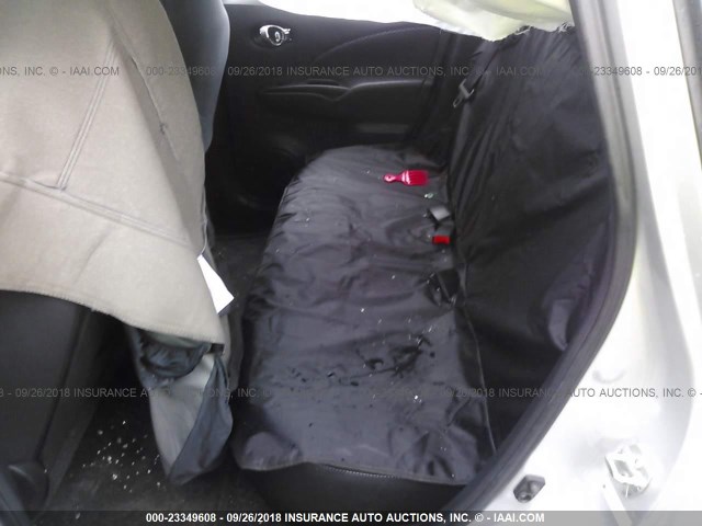 3N1CE2CP8EL380253 - 2014 NISSAN VERSA NOTE S/S PLUS/SV/SL SILVER photo 8