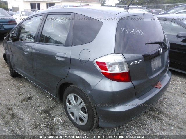 JHMGE8H38BS006017 - 2011 HONDA FIT GRAY photo 3