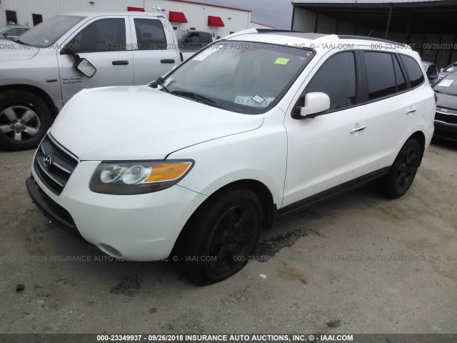 5NMSH13E67H017832 - 2007 HYUNDAI SANTA FE SE/LIMITED WHITE photo 2