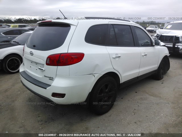 5NMSH13E67H017832 - 2007 HYUNDAI SANTA FE SE/LIMITED WHITE photo 4