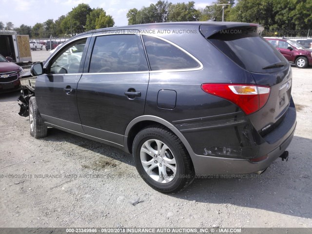 KM8NU13C67U017308 - 2007 HYUNDAI VERACRUZ GLS/SE/LIMITED BLUE photo 3