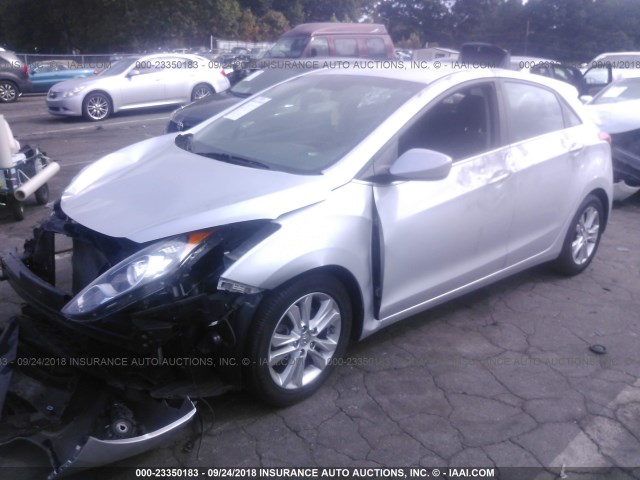 KMHD35LH1EU158737 - 2014 HYUNDAI ELANTRA GT SILVER photo 2