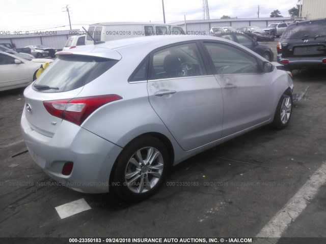 KMHD35LH1EU158737 - 2014 HYUNDAI ELANTRA GT SILVER photo 4