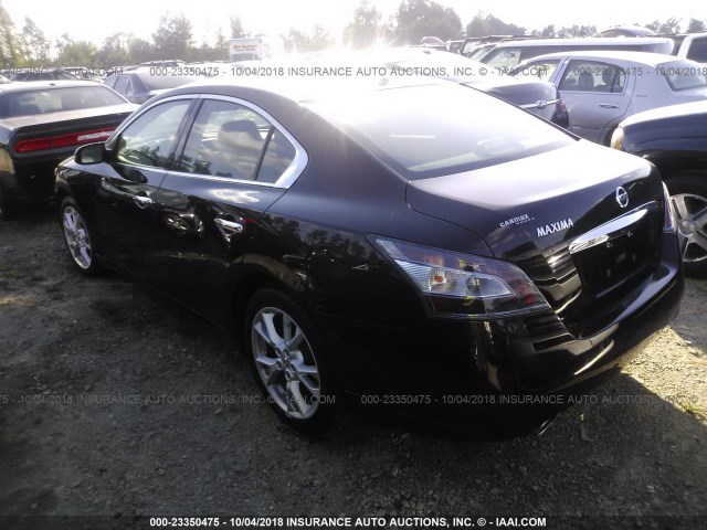 1N4AA5AP1EC468583 - 2014 NISSAN MAXIMA S/SV BLACK photo 3