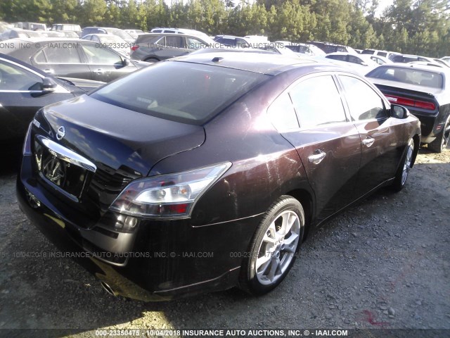 1N4AA5AP1EC468583 - 2014 NISSAN MAXIMA S/SV BLACK photo 4