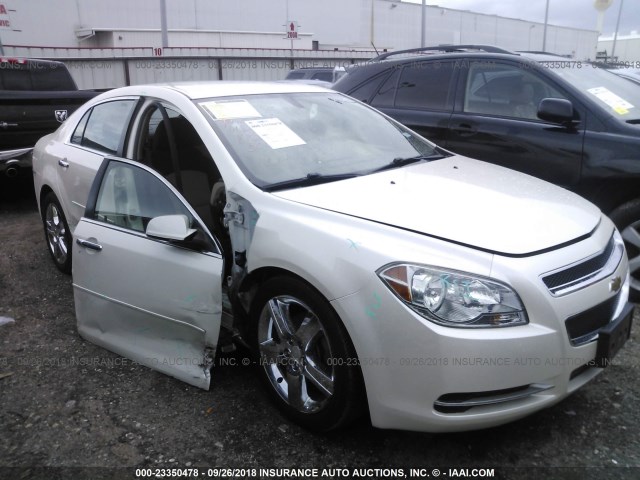 1G1ZC5E01CF319387 - 2012 CHEVROLET MALIBU 1LT WHITE photo 1