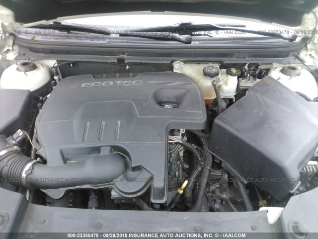 1G1ZC5E01CF319387 - 2012 CHEVROLET MALIBU 1LT WHITE photo 10