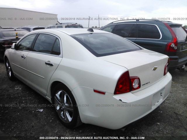 1G1ZC5E01CF319387 - 2012 CHEVROLET MALIBU 1LT WHITE photo 3