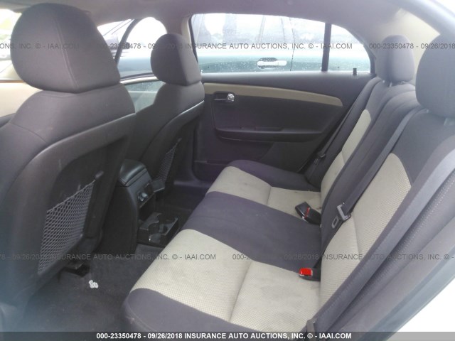 1G1ZC5E01CF319387 - 2012 CHEVROLET MALIBU 1LT WHITE photo 8