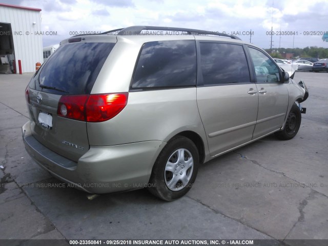 5TDZK23C39S259014 - 2009 TOYOTA SIENNA CE/LE GOLD photo 4