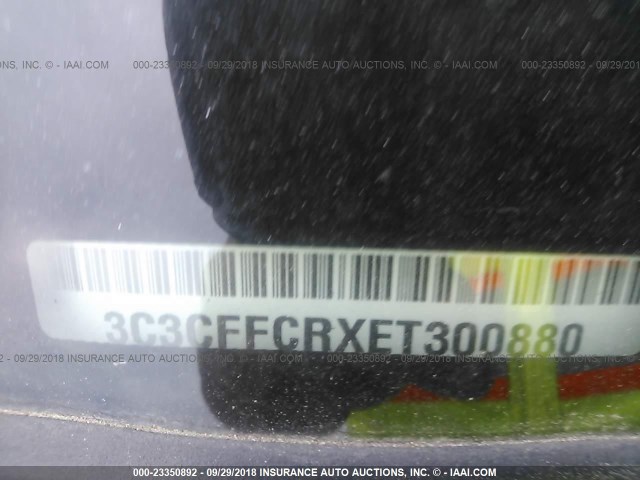 3C3CFFCRXET300880 - 2014 FIAT 500 LOUNGE WHITE photo 9