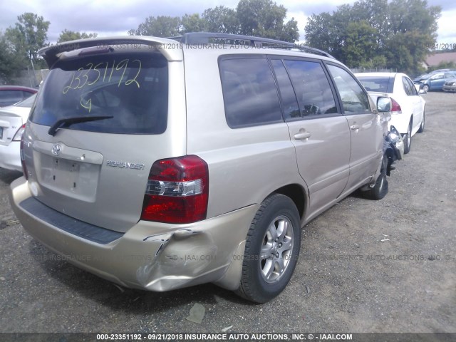 JTEDP21A050046219 - 2005 TOYOTA HIGHLANDER LIMITED GOLD photo 4