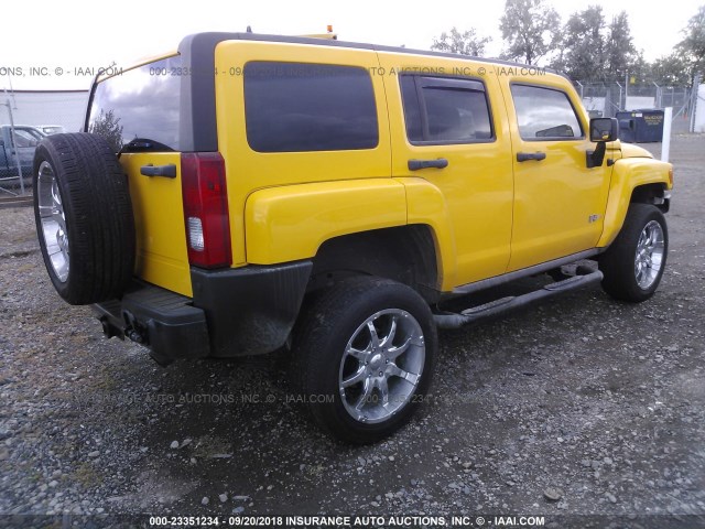 5GTDN136068141064 - 2006 HUMMER H3 YELLOW photo 4