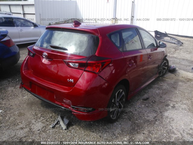 JTNKARJE8JJ559209 - 2018 TOYOTA COROLLA IM RED photo 4