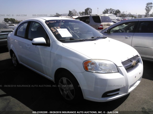 KL1TD5DE7AB127376 - 2010 CHEVROLET AVEO LS/LT WHITE photo 1