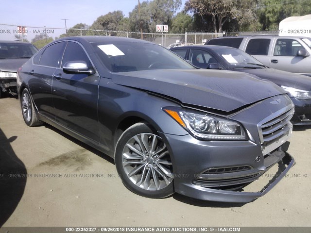 KMHGN4JE2GU143483 - 2016 HYUNDAI GENESIS 3.8L GRAY photo 1