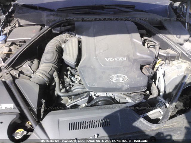 KMHGN4JE2GU143483 - 2016 HYUNDAI GENESIS 3.8L GRAY photo 10