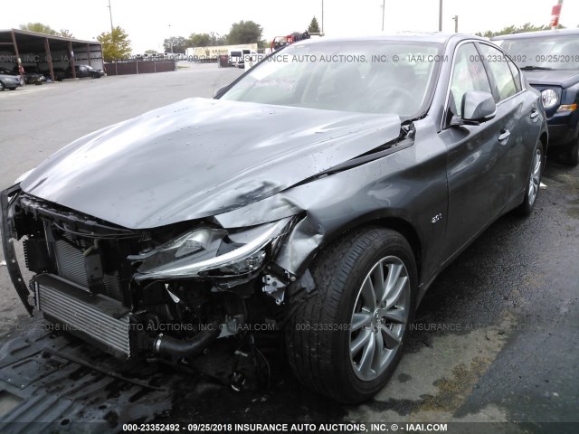 JN1CV7AR8GM253223 - 2016 INFINITI Q50 PREMIUM GRAY photo 2