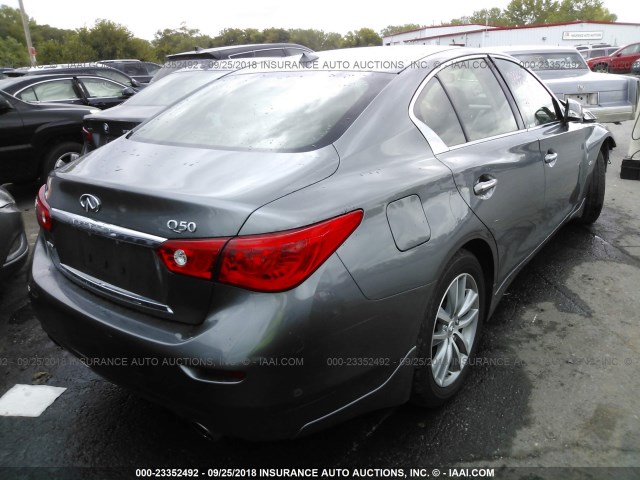 JN1CV7AR8GM253223 - 2016 INFINITI Q50 PREMIUM GRAY photo 4