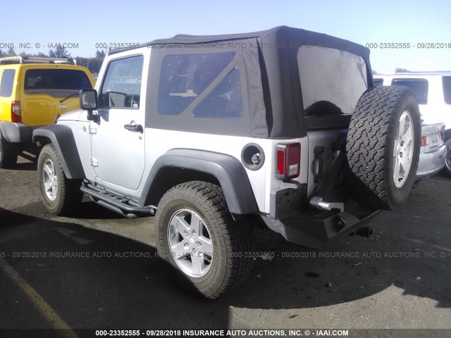 1J4FA24119L766850 - 2009 JEEP WRANGLER X SILVER photo 3