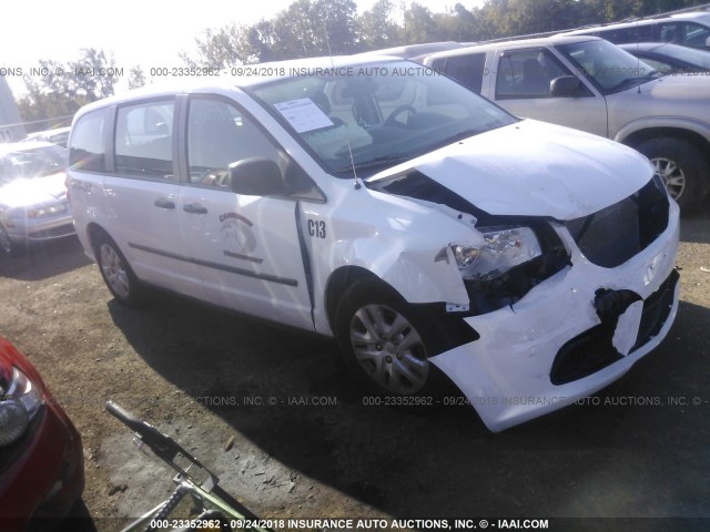 2C4RDGBG5GR398465 - 2016 DODGE GRAND CARAVAN SE WHITE photo 1