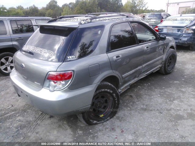 JF1GG68656H810875 - 2006 SUBARU IMPREZA OUTBACK SPORT/OUTBACK SPC GRAY photo 4