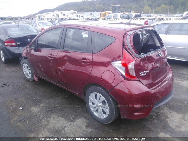 3N1CE2CP2JL357724 - 2018 NISSAN VERSA NOTE S/S PLUS/SV/SL/SR RED photo 3