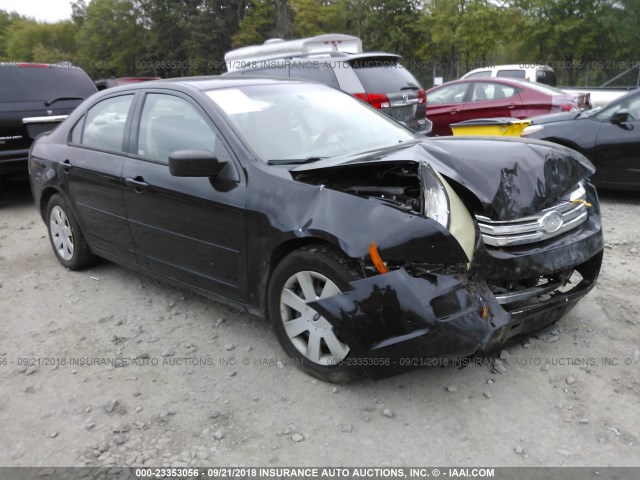 3FAFP06Z76R174352 - 2006 FORD FUSION S BLACK photo 1