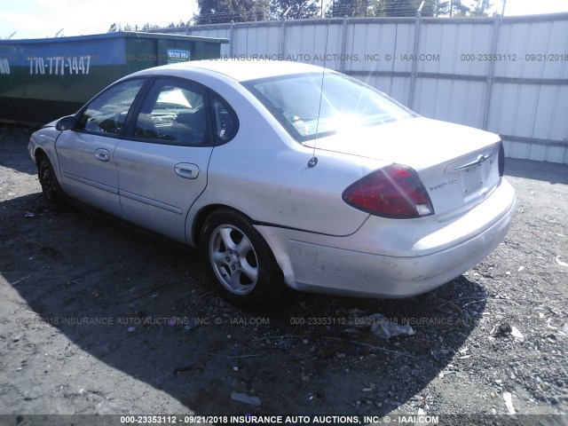 1FAFP55263A169375 - 2003 FORD TAURUS SES SILVER photo 3