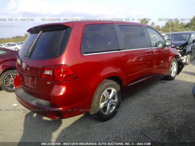 2V8HW34109R599754 - 2009 VOLKSWAGEN ROUTAN SE RED photo 4