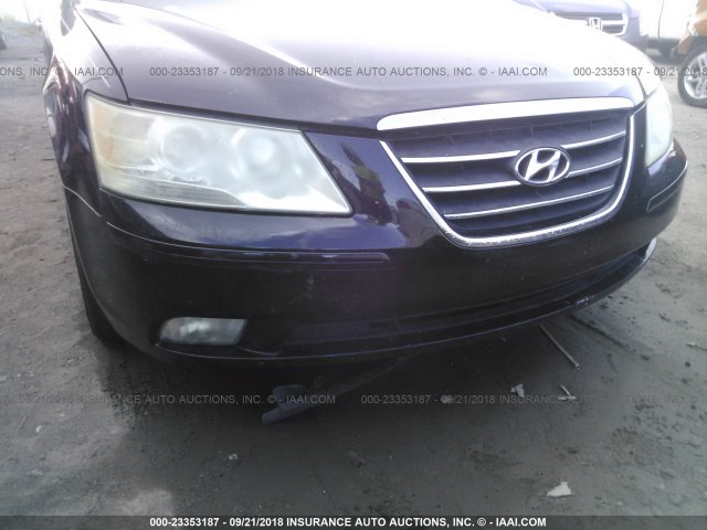 5NPEU46C39H538937 - 2009 HYUNDAI SONATA SE/LIMITED BLACK photo 6