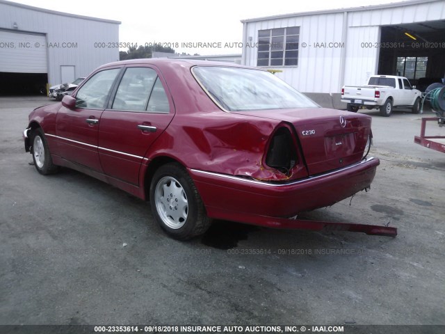 WDBHA23G6WA592722 - 1998 MERCEDES-BENZ C 230 RED photo 3