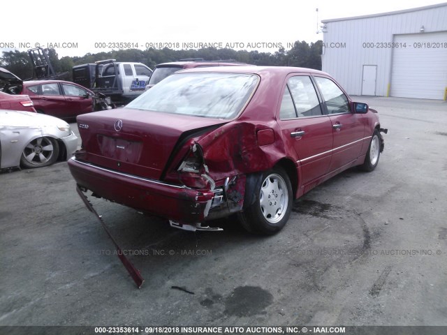 WDBHA23G6WA592722 - 1998 MERCEDES-BENZ C 230 RED photo 4