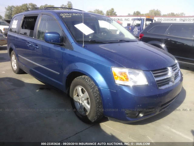 2D4RN5D11AR296875 - 2010 DODGE GRAND CARAVAN SXT BLUE photo 1