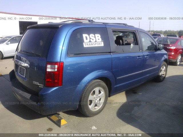 2D4RN5D11AR296875 - 2010 DODGE GRAND CARAVAN SXT BLUE photo 4