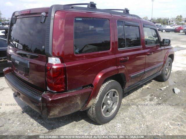 1J8HH48K77C695099 - 2007 JEEP COMMANDER RED photo 4