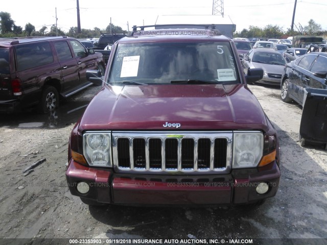 1J8HH48K77C695099 - 2007 JEEP COMMANDER RED photo 6